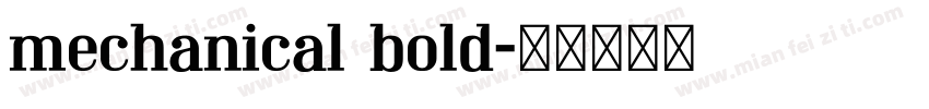 mechanical bold字体转换